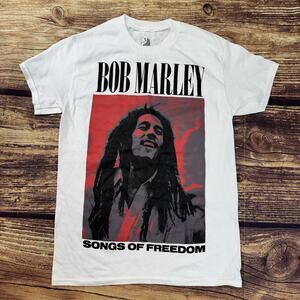 Bob Marley Official Merch Songs Of Freedom Men’s S T Shirt White